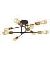Plafonnier Armstrong Acier Noir mat 8 ampoules 23cm