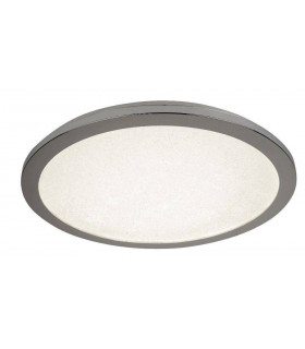 Chrome plastic Flush bathroom ceiling light 1 bulb 2.5cm