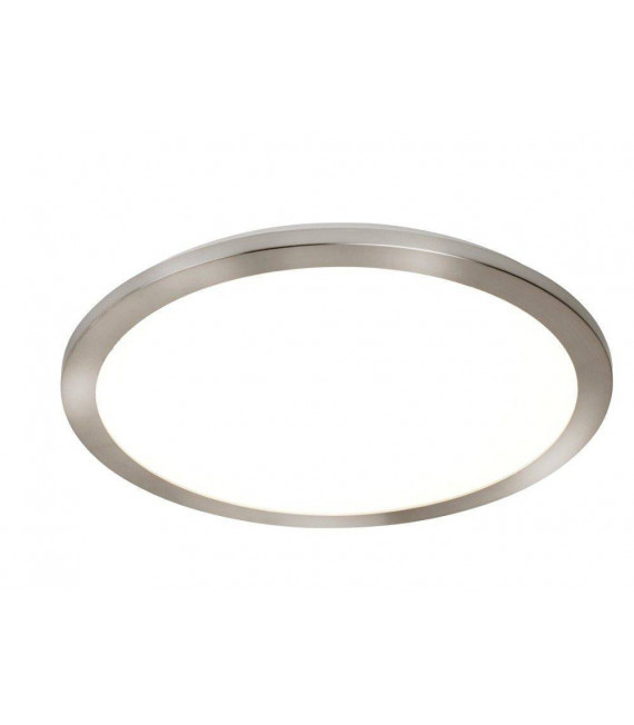 Flush plastic ceiling light Satin silver 1 bulb 3cm
