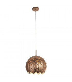 Suspension Artichoke Aluminium Cuivre métallique 1 ampoule 35,5cm