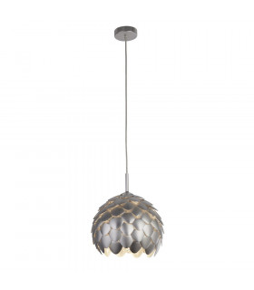 Suspension Artichoke Aluminium Argent métallique 1 ampoule 35,5cm