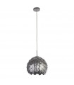 Artichoke pendant light Aluminum Metallic silver 1 bulb 35.5cm