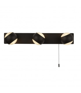 Flare 3-Light Vanity Light Acero dulce blanco, ópalo blanco, negro