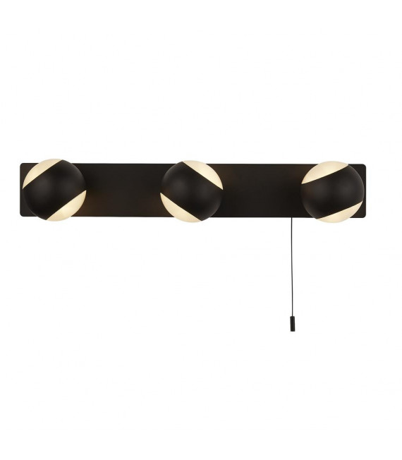 Flare 3-Light Vanity Light Acero dulce blanco, ópalo blanco, negro