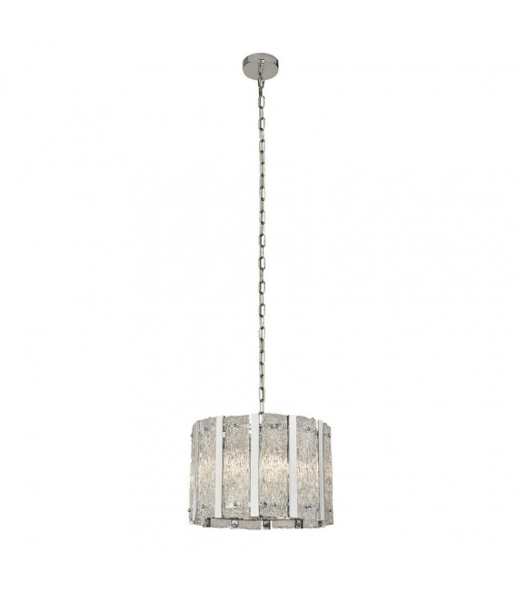 Colgante Alexandra Acero dulce Plata satinada 5 bombillas 29cm
