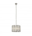 Suspension Alexandra Acier doux Argent satiné 5 ampoules 29cm