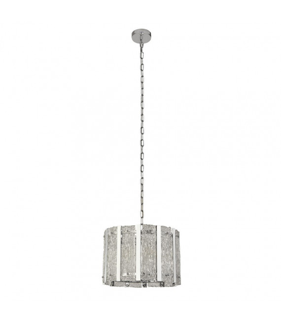 Alexandra Pendelleuchte Baustahl Satinsilber 5 flammig 29cm