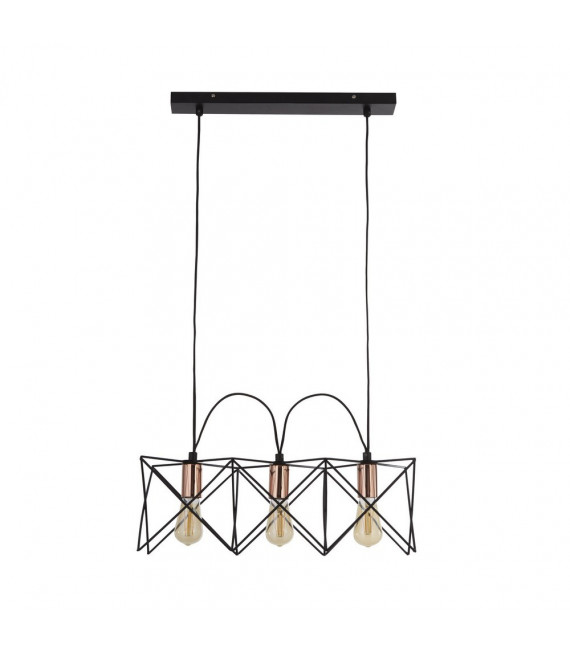 Anthea pendant Mild steel Matt black 3 bulbs 21cm