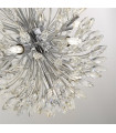 Suspension Peacock Verre,acier doux Chrome,Transparent 14 ampoules 64cm