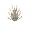 Peacock designer wall lamp 2 bulbs Glass, mild steel Chrome, Clear