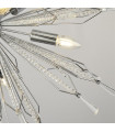 Suspension Starburst Acrylique,acier doux Chrome,Transparent 10 ampoules 74cm
