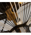 Design ceiling light Acrylic baguette, black mild steel, brass, transparent 3 bulbs 27cm