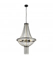 Baguette Pendant Acrylic, Mild Steel Black, Brass, Clear 5 bulbs 102cm