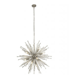 Colgante Starburst Acero Dulce Cromado 8 bombillas 56cm