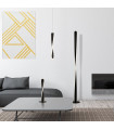 Design pendant light Paddle Mild steel Matt black 1 bulb 39cm