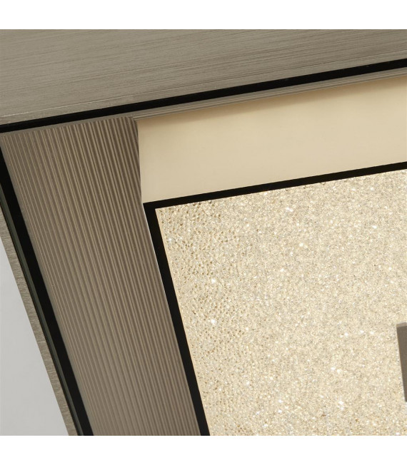 Lámpara de techo Rhea Vidrio, aluminio, acero dulce Plata, transparente, plata cepillada, mate 1 bombilla 9,5 cm