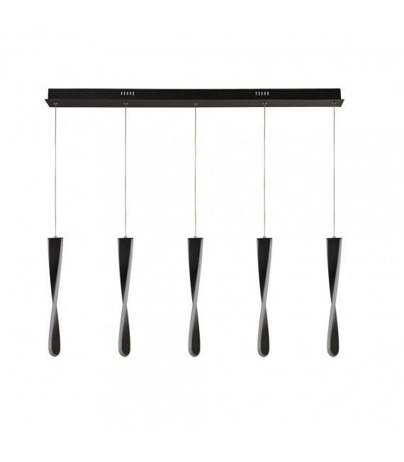 Paddle Sospensione in alluminio nero opaco 5 lampadine 39cm