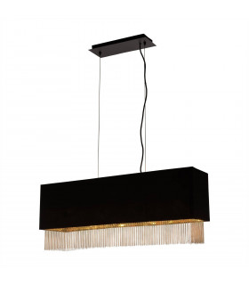 Fringe Steel Pendelleuchte schwarz matt 4-flammig 32cm