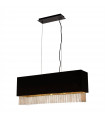 Fringe Steel pendant matt black 4 bulbs 32cm