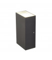 Garden wall light Stirling Glass, plastic, metal Cast aluminum white, dark gray, gel 2 bulbs 16.2cm