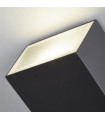 Garden wall light Stirling Glass, plastic, metal Cast aluminum white, dark gray, gel 2 bulbs 16.2cm