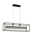Pendant Elevator Glass, Stainless Steel, Mild Steel Chrome, Matte Black, Clear 26 Cm