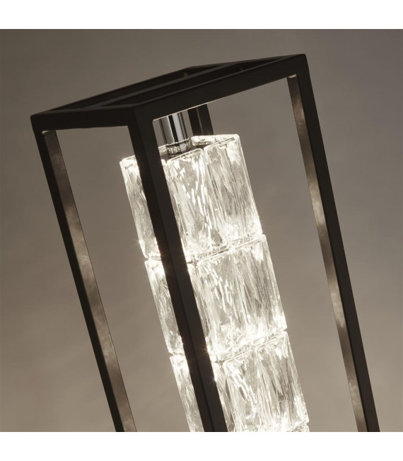 Lampada per ascensore di design Vetro, acciaio inossidabile, acciaio dolce cromato, nero opaco, trasparente