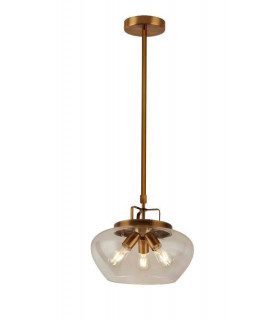 Lámpara Colgante Bola Acero Bronce 3 bombillas 85.5cm