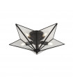 Star ceiling light Mild steel Black 5 bulbs 18cm