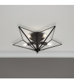 Plafonnier Star Acier doux Noir 5 ampoules 18cm