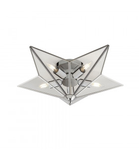 Plafoniera Star Acciaio dolce Cromo 5 lampadine 18cm