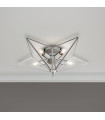 Plafonnier Star Acier doux Chrome 5 ampoules 18cm