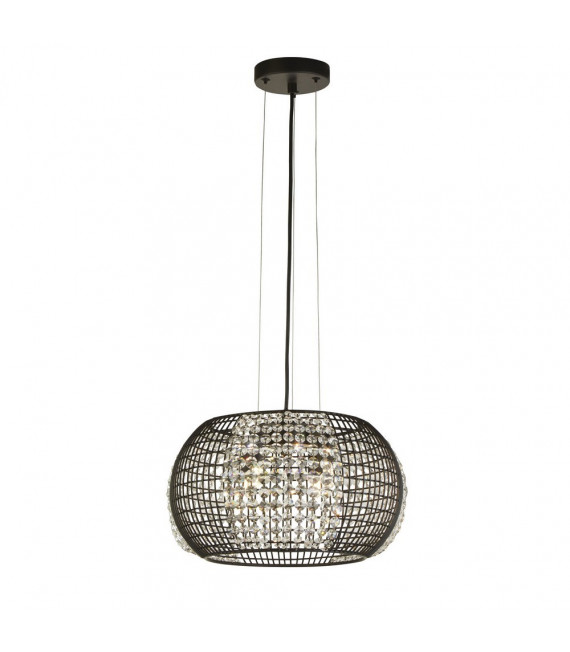 Cage Pendelleuchte Baustahl Mattschwarz 4 flammig 22cm