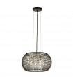 Cage pendant light Mild steel Matt black 4 bulbs 22cm