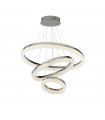 Plafonnier LED intégré Circle 3 ampoules Acrylique,acier doux Chrome,gris,Transparent