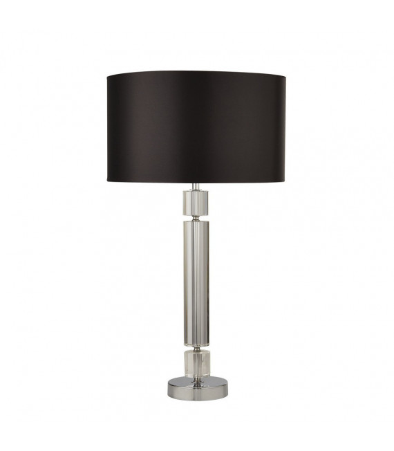 Tischlampe Glas Chrom 1 Glühbirne 62cm