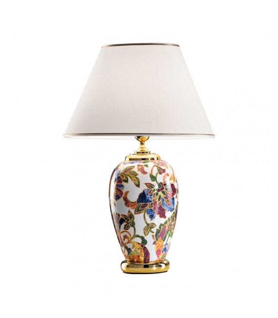 Damasco Tischlampe 24 Karat vergoldet Poliertes Gold 1 Glühbirne 60cm