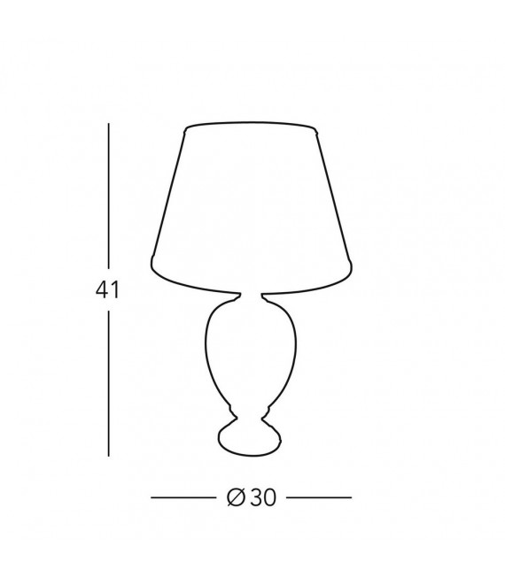 Lampe de table Damasco 24 carats plaqué d'or Or poli 1 ampoule 60cm