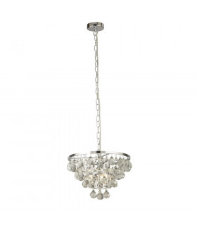 Ciondolo Michelle Acciaio dolce Cromo 4 lampadine 30cm