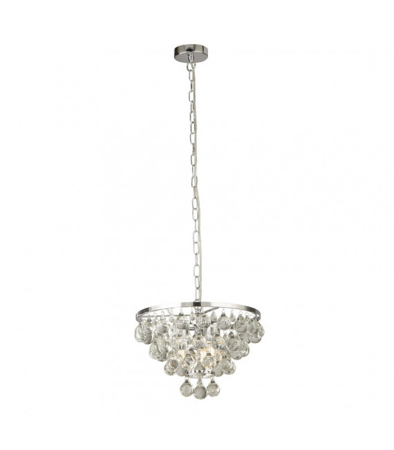 Suspension Michelle Acier doux Chrome 4 ampoules 30cm