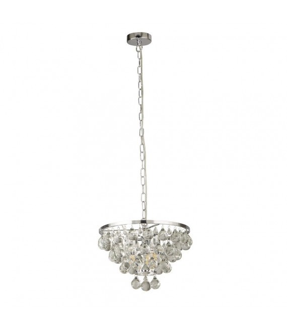 Ciondolo Michelle Acciaio dolce Cromo 4 lampadine 30cm