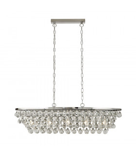 Suspension Michelle Acier doux Chrome 5 ampoules 21,5cm