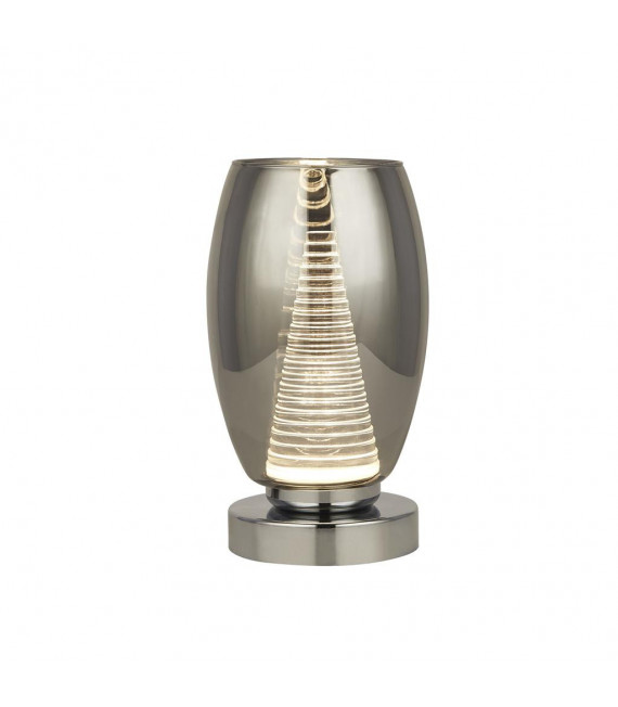 Lampe LED intégré Cyclone Verre,acrylique,acier doux Chrome,Fumé,gel