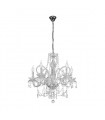 Chandelier without lampshades Amaro 5 bulbs Chrome