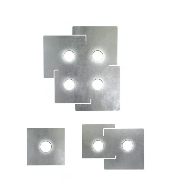 Faretto da incasso quadrato bianco 1 lampadina 3cm
