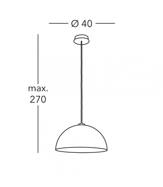 Cult Gold pendant light 1 bulb 20cm