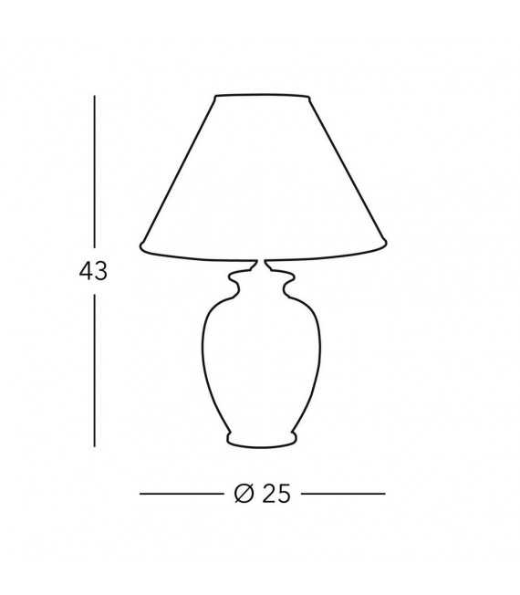 Lampada da tavolo Chiara 1 lampadina 43cm