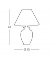 Lampe de table Chiara 1 ampoule 43cm