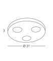 Spot Downlight Click Copper 3 bulbs 3cm