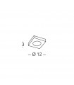 Spot Downlight Click Silver 1 bulb 3cm